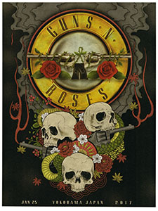 LITHORATI - Guns N' Roses - Not in This Lifetime - Lithograph